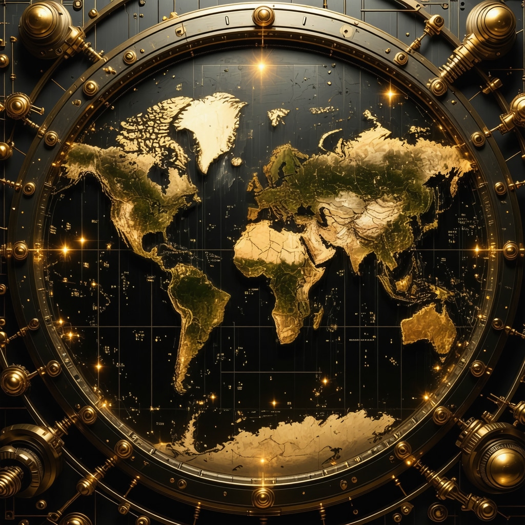 High-tech gold vault with blockchain authentication and biometric security systems