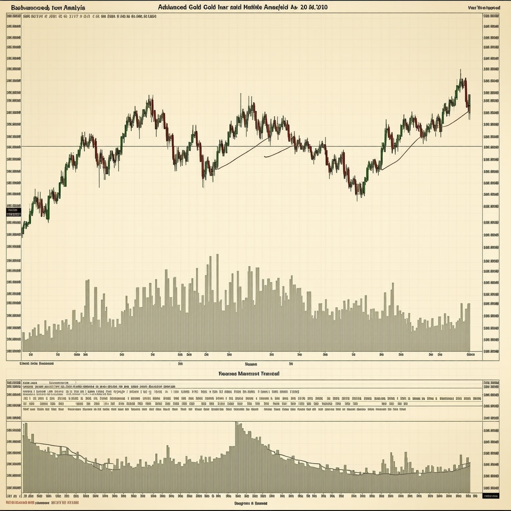 Financial charts and digital analysis tools for gold market