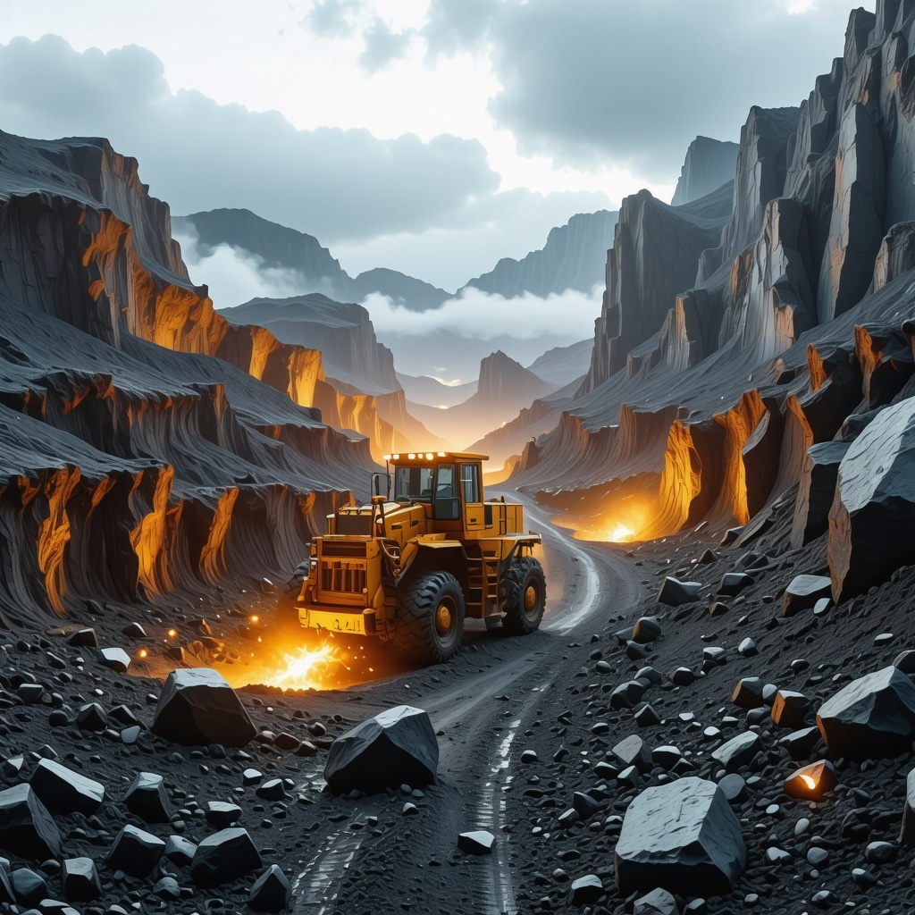 Modern eco-friendly gold mining operation with advanced technology