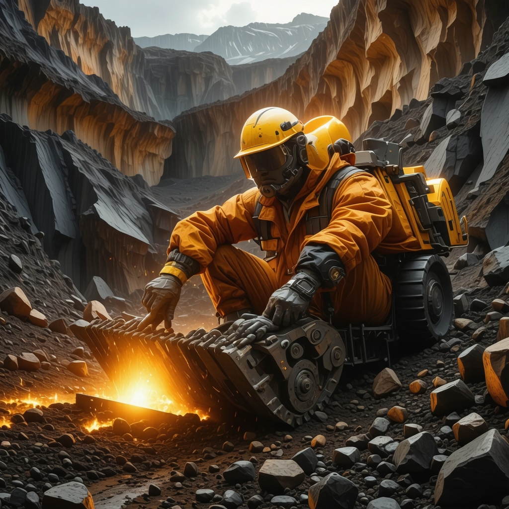 Futuristic gold mining operation using automation and AI technologies