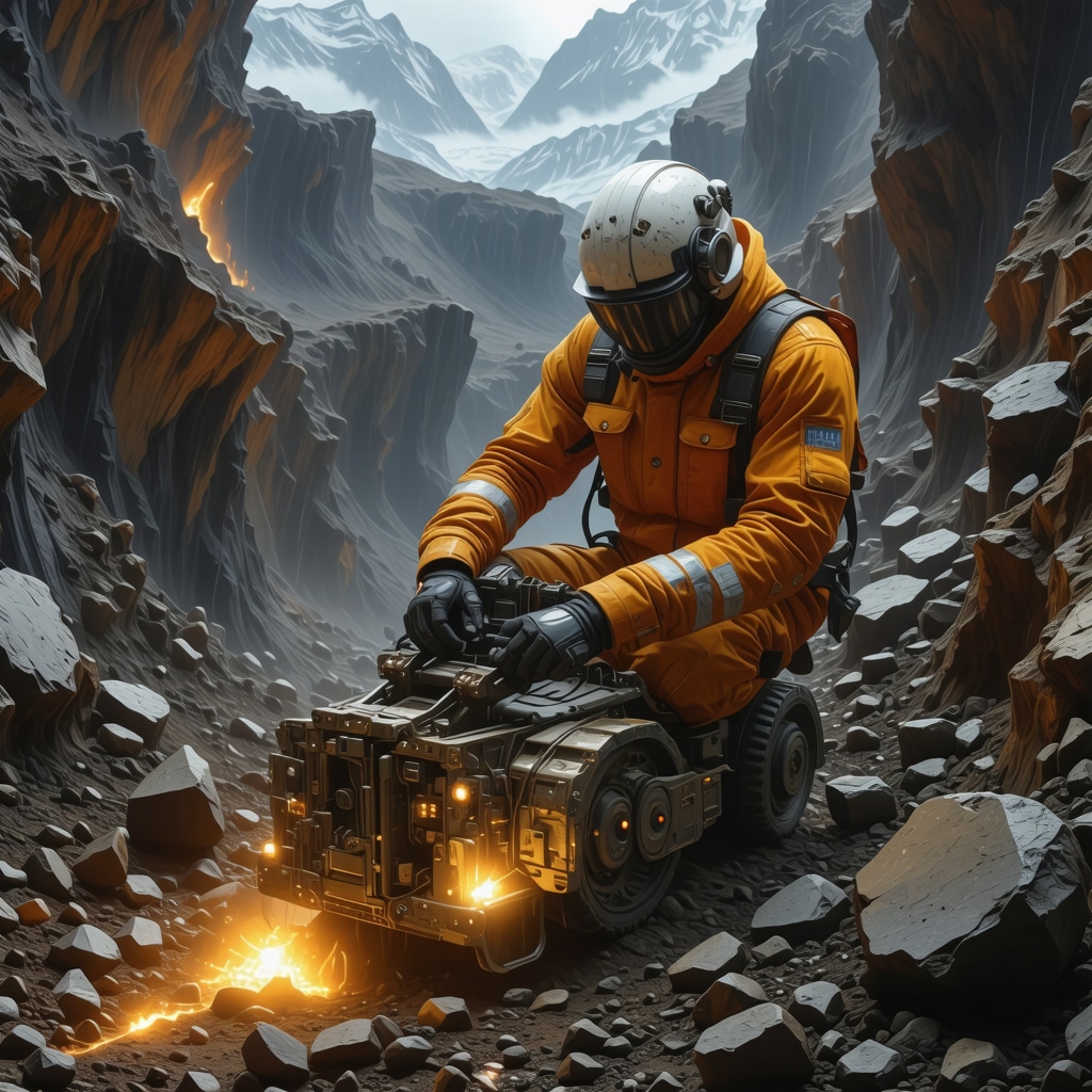 Futuristic gold mining operations utilizing AI and automation technologies