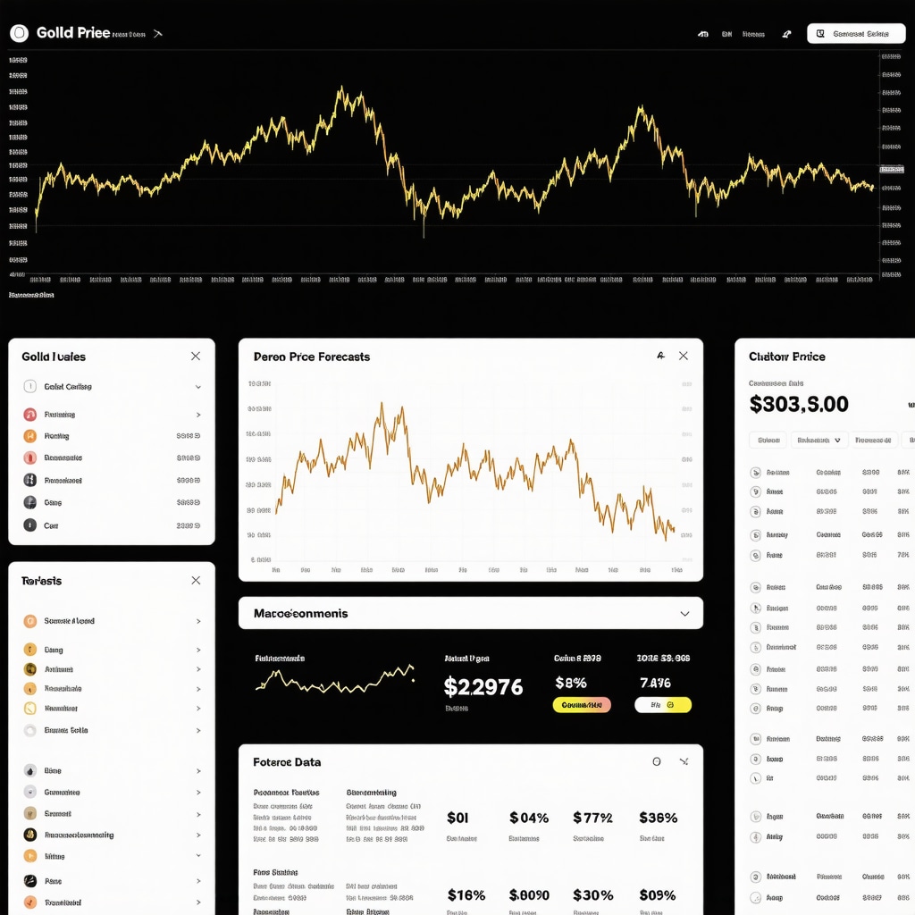 Screenshot of AI-driven analytics dashboard for gold price prediction