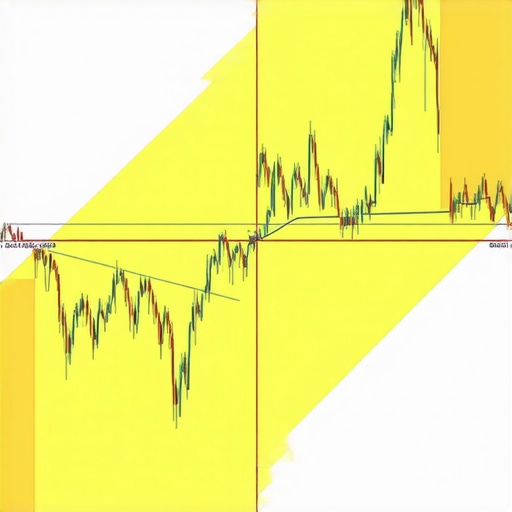 Illustration of Gann angles and Elliott Wave patterns on a gold chart for traders