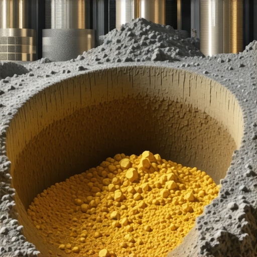 High-tech gold mining site with drones and robotic equipment