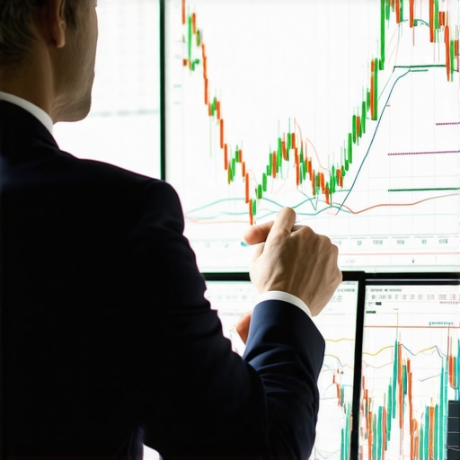 Trader analyzing gold market trends and economic data on a computer screen.