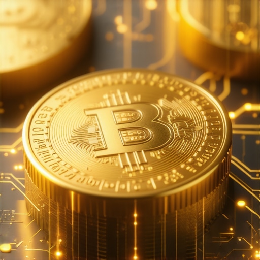 Digital gold tokens representing blockchain-backed gold assets on a secure platform