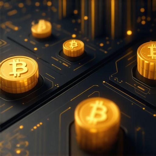 Futuristic digital interface illustrating blockchain technology applied to gold assets