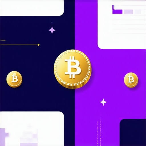 Illustration of blockchain technology applied to gold trading with digital interfaces