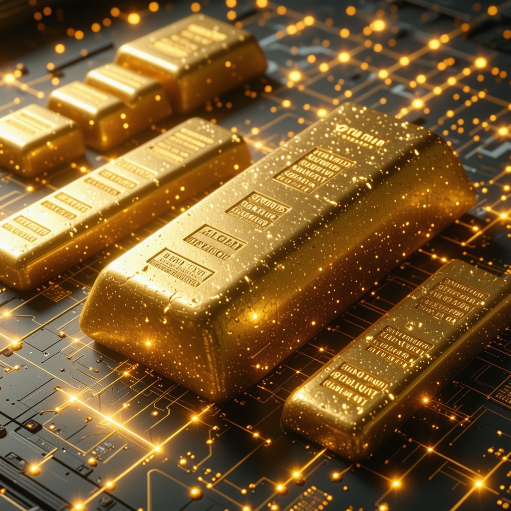 Digital blockchain network securing gold assets in a vault
