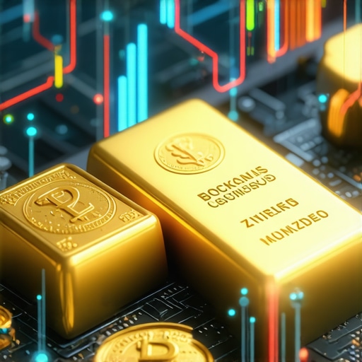Digital blockchain interface verifying gold provenance