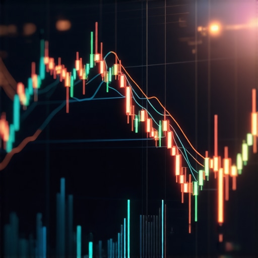 Futuristic digital gold trading platform with blockchain and financial data