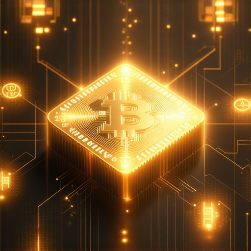 Digital gold backed by blockchain technology with regulatory symbols