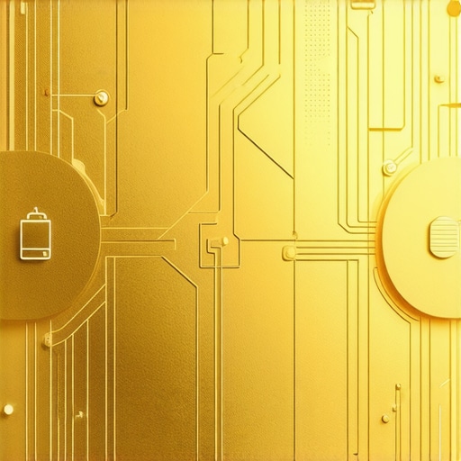 Illustration of digital gold platform with blockchain and regulatory symbols