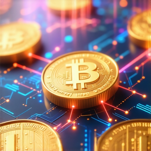 Visual representation of digital gold tokens on blockchain network, symbolizing technological advancement in gold investment