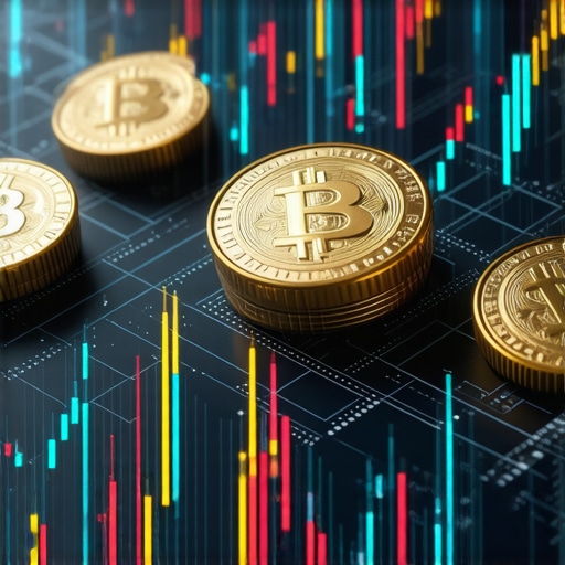 Futuristic digital gold trading interface with blockchain elements