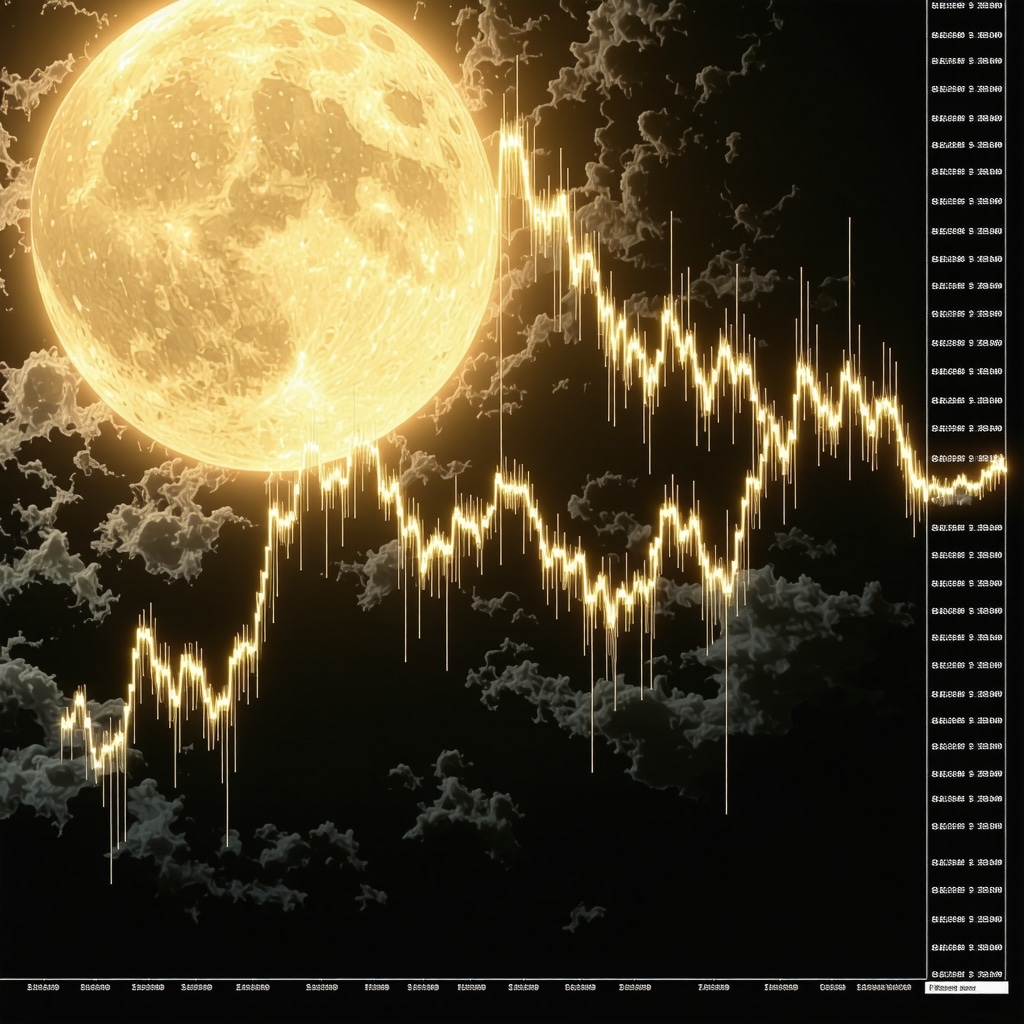 Graph showing Fibonacci retracements and Ichimoku clouds for gold price prediction