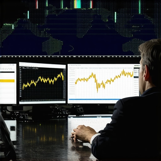 Financial analyst studying global gold market trends with advanced analytical tools.