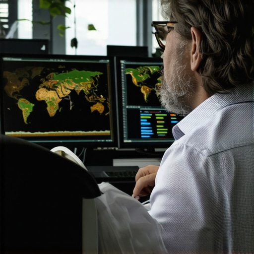 Analyst reviewing global geopolitical and gold market data