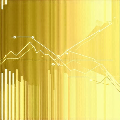 Futuristic gold investment portfolio including physical coins, digital tokens, and blockchain technology