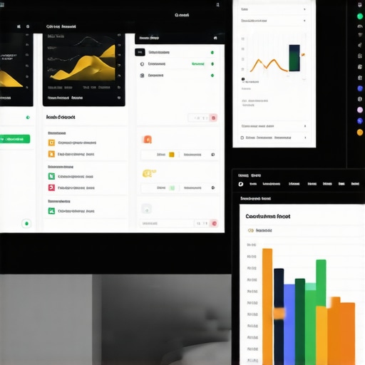 High-tech dashboard displaying gold ETF analytics and predictive models