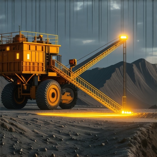 Advanced automated gold mining site with AI and green technology in action