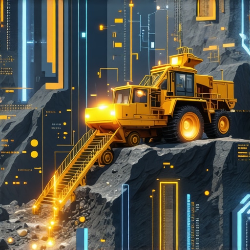 Advanced gold mining operation with digital and blockchain technology elements