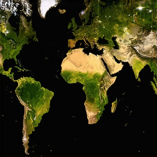 World map showing geopolitical regions affecting gold prices in 2025