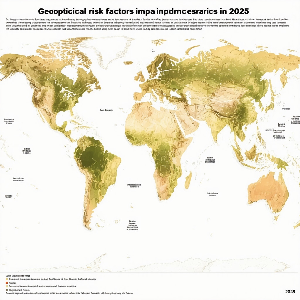 Visual representation of global geopolitical events affecting gold market in 2025.