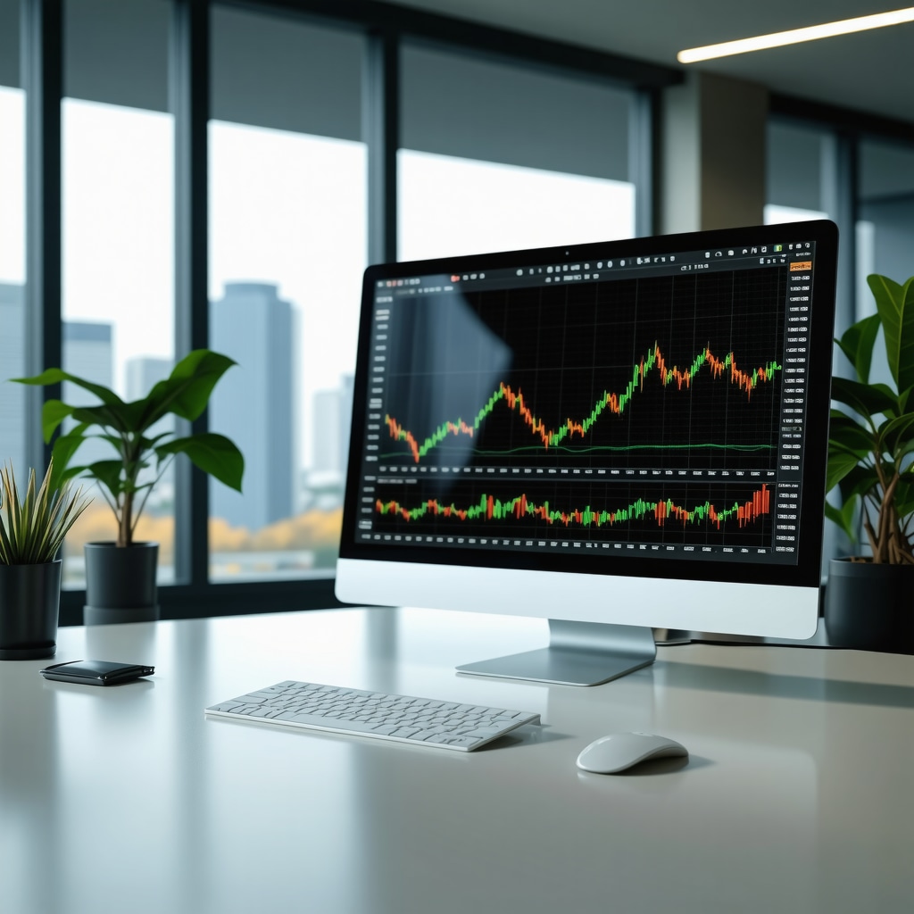 Modern financial analyst using advanced tools for gold trading and analysis