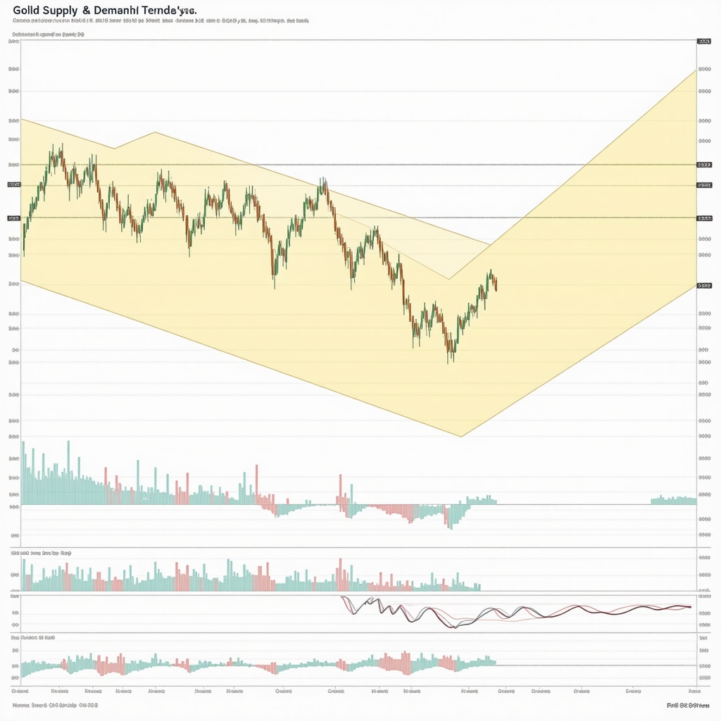 Chart illustrating gold supply and demand trends with geopolitical overlays