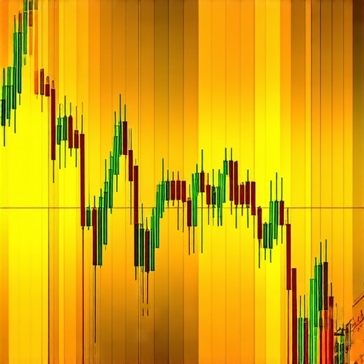 Sophisticated gold trading chart showing technical indicators and futures positions