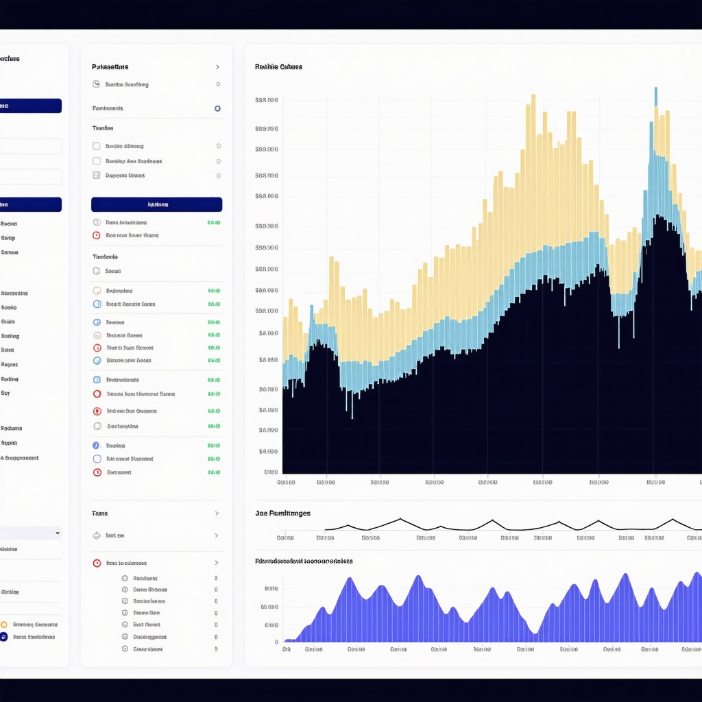 Screenshot of sophisticated gold trading analytics platform
