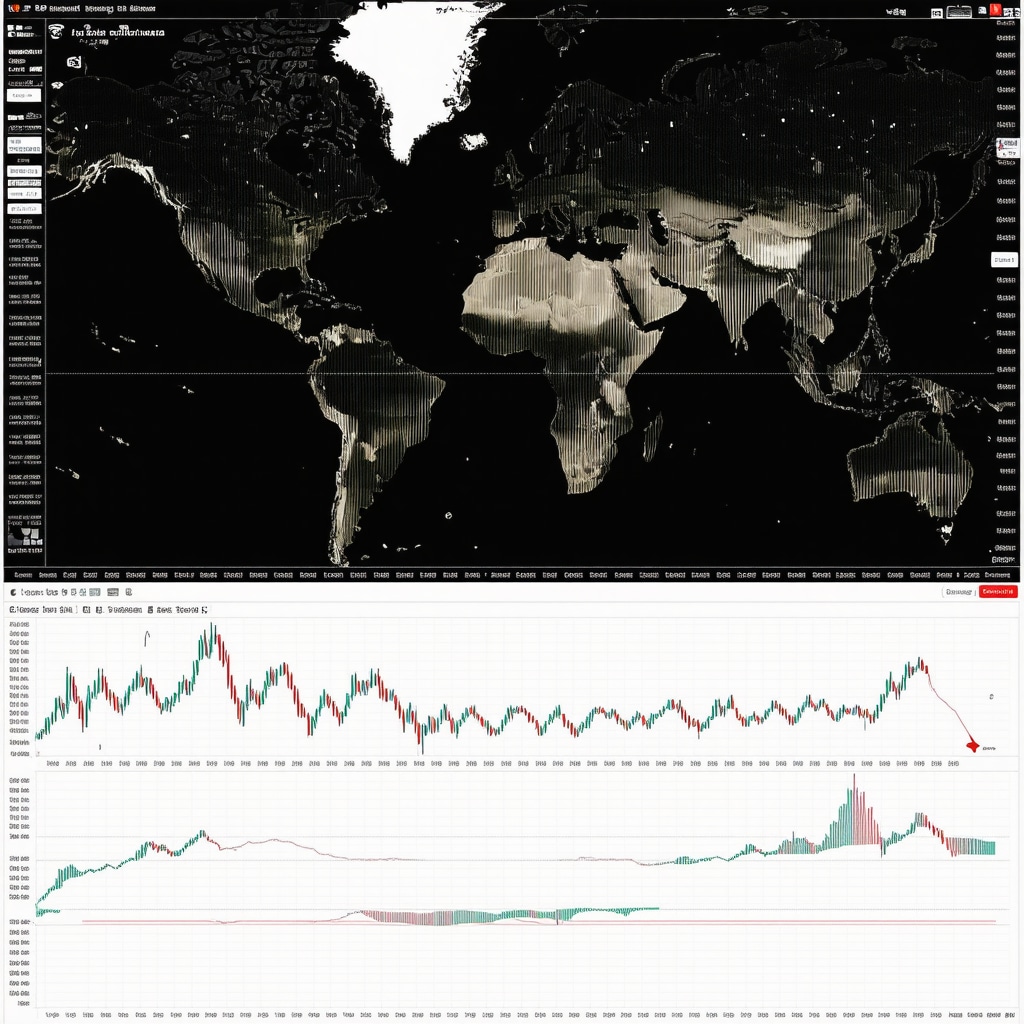 Futuristic gold trading interface showing derivatives, geopolitical risks, and market data
