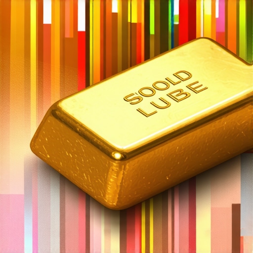 Futuristic visualization of gold market analysis and blockchain security