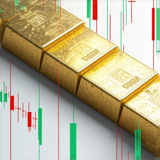 Futuristic digital gold trading interface with AI and blockchain elements