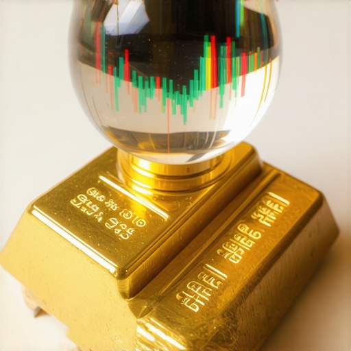 Crystal ball over gold bars representing investment forecasts