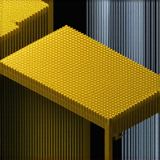 Microscopic image of gold nanoparticles used in electronics