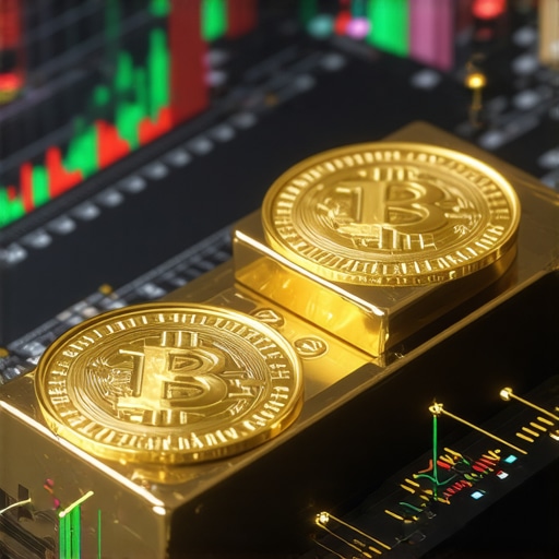 Futuristic digital gold trading platform showcasing blockchain integration and real-time data