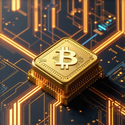 Futuristic quantum computer processing gold market data with digital financial visualization