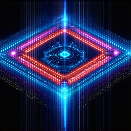 Futuristic quantum computing lab analyzing gold market data