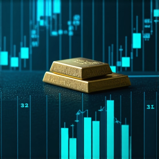 Illustration of AI analyzing data streams for gold market prediction