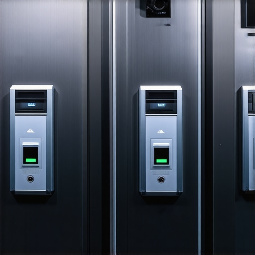 Futuristic gold vault with biometric security and digital monitoring