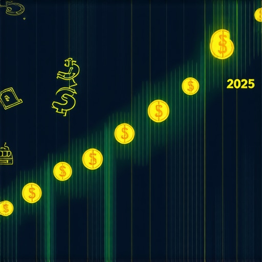 Graph illustrating rising central bank gold reserves in 2025 with global economic symbols.