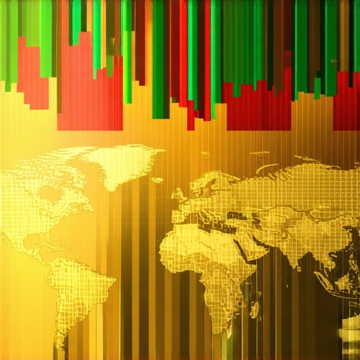 Illustration of central bank gold reserves with financial charts in the background
