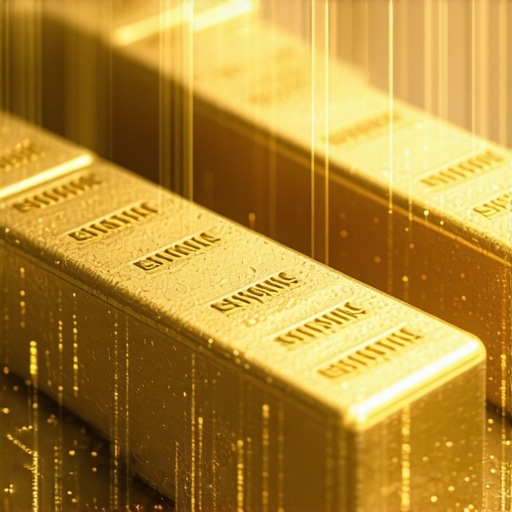 High-tech gold vault with biometric access and blockchain verification