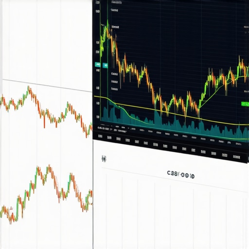 Futuristic digital interface showing gold trading analytics and blockchain security features