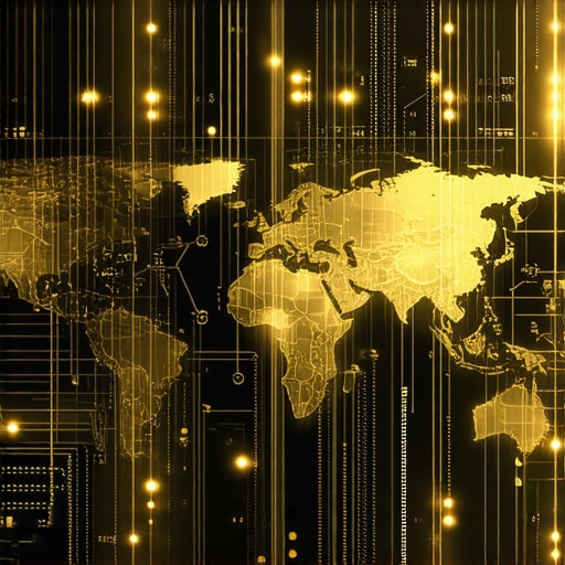 Futuristic digital gold platform showcasing blockchain technology and global accessibility