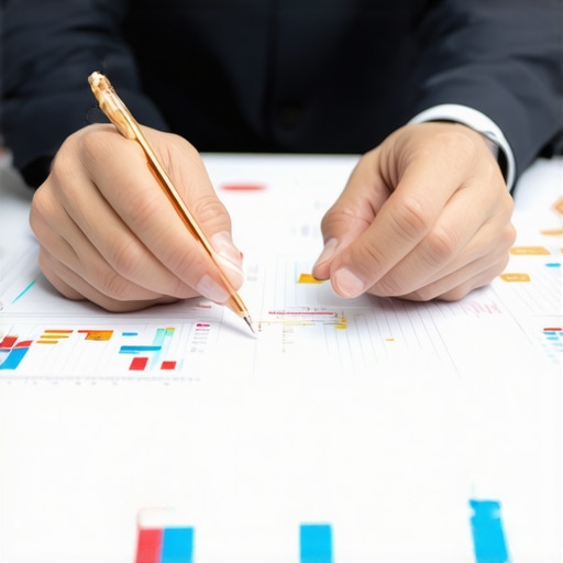 Financial analyst reviewing diversified investment portfolio with gold ETFs and traditional assets