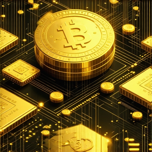 Digital gold trading platform with blockchain technology and futuristic interface
