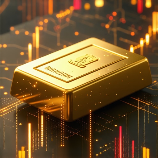 Illustration of advanced blockchain-based gold trading system with global data